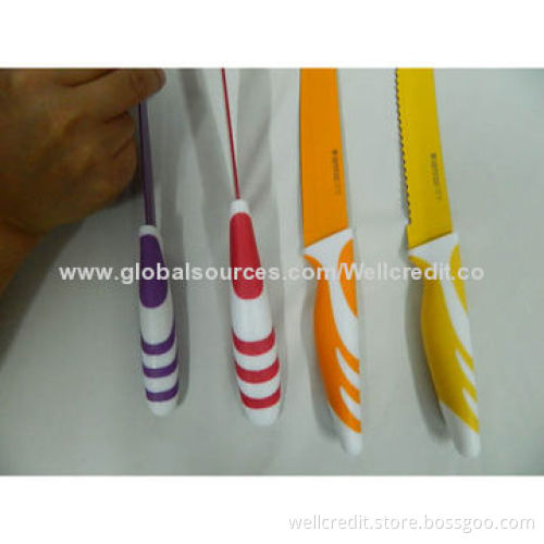 Good-quality 7pcs/Set Color Non-stick Knife Set with Magnet Box